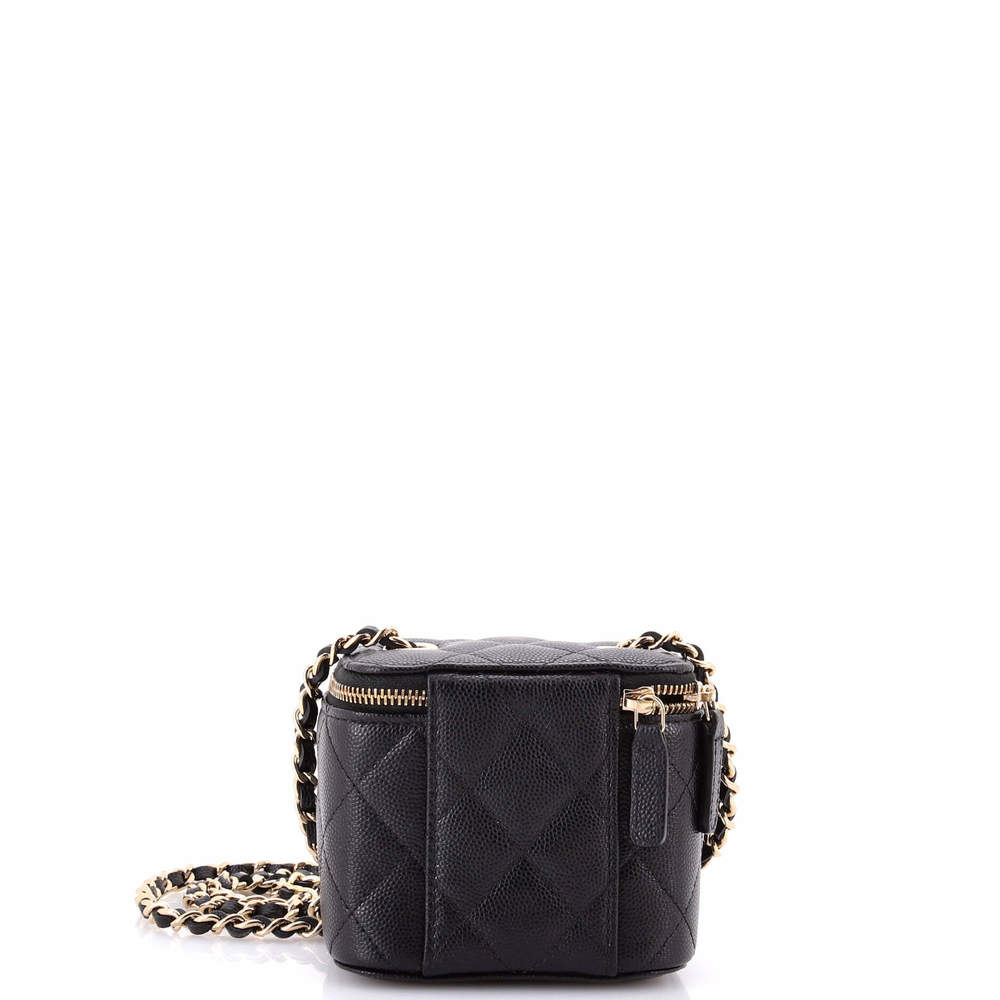 Chanel Mini Classic Vanity Case with Chain Quilted Caviar - Picture 3 of 5